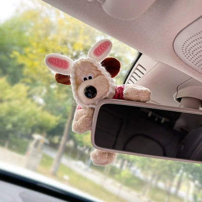 Cute Dog Rearview Mirror Ornament: Car ornaments