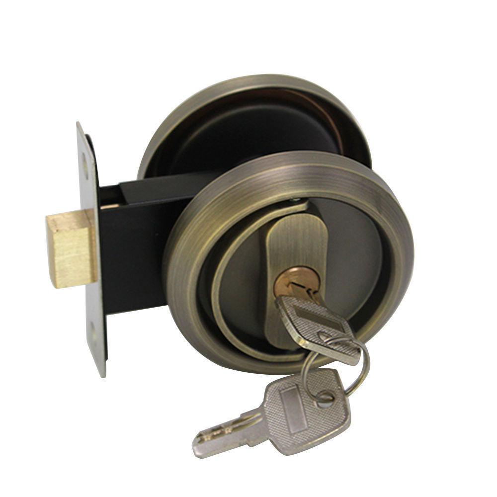 Cerradura de puerta invisible de acero inoxidable 304, cerradura de doble cara, puerta de dormitorio, puerta corredera corrediza, cerradura oculta, cerradura de anillo de tracción universal con llave