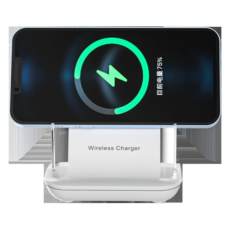 Беспроводное зарядное устройство 15 Вт Магнитная вспышка 65 Вт Быстрая зарядка вертикальный Настольный Кронштейн для мобильного телефона Усиление звука Кристалл светящийся оптом