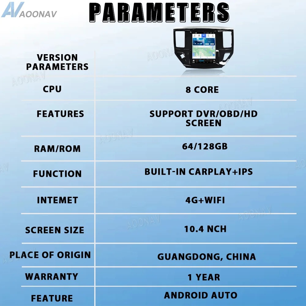 Car Radio Suitable for Nissan Pathfinder 2012-2019 Video Player Gps Navigator Hd