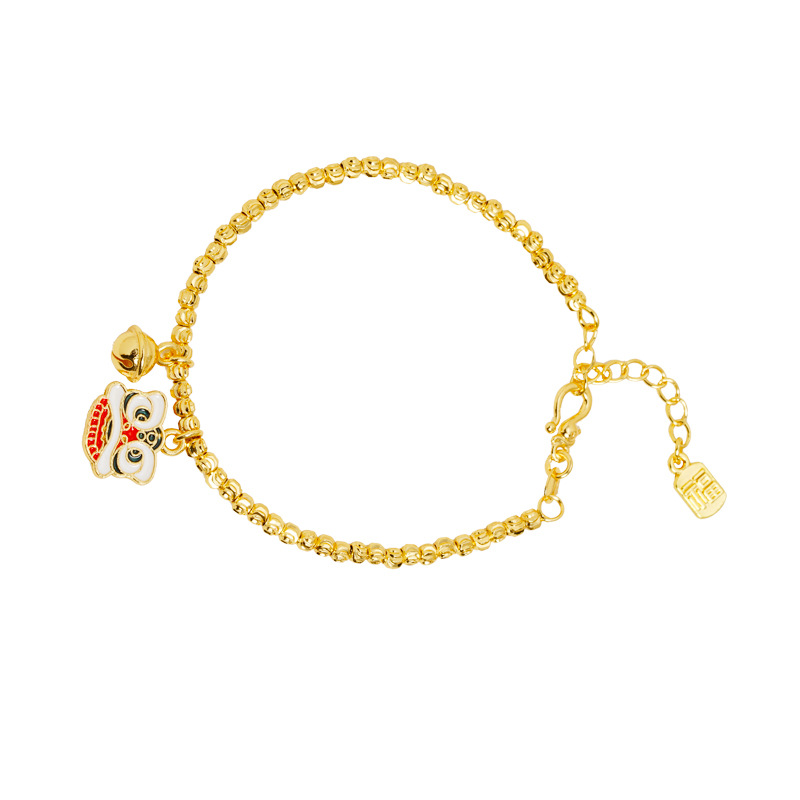 Nueva pulsera de oro de arena vietnamita de la marea nacional goteo de aceite despierta león campanas joyas de mano con cuentas para mujeres lujosas joyas de mano no se desvanecen