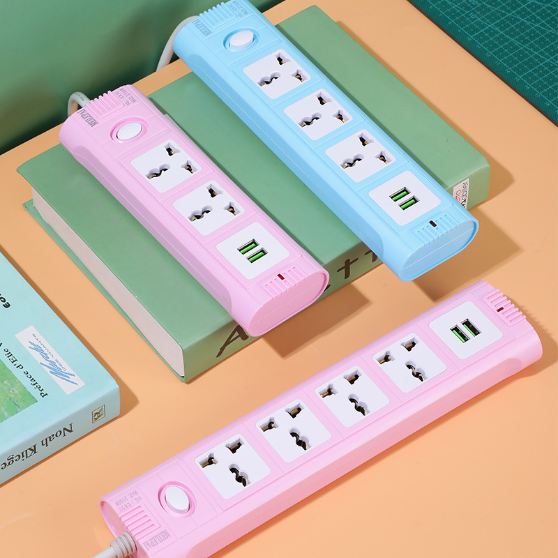 厂家货源出口跨境外贸大功率排插开关USB接线板插座插线板