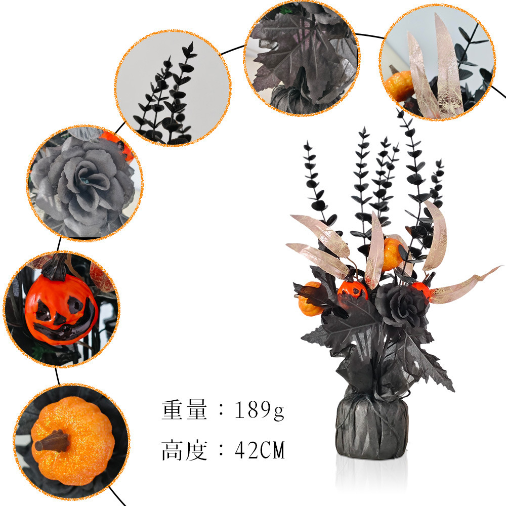 Serie de otoño Festival de la cosecha calabaza hoja de arce amarillo amazónica decoración escena transfronteriza diseño de atmósfera fuente de decoración