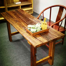 老榆木门板吧台榆木板实木复古怀旧风化旧木板老门板茶台茶桌