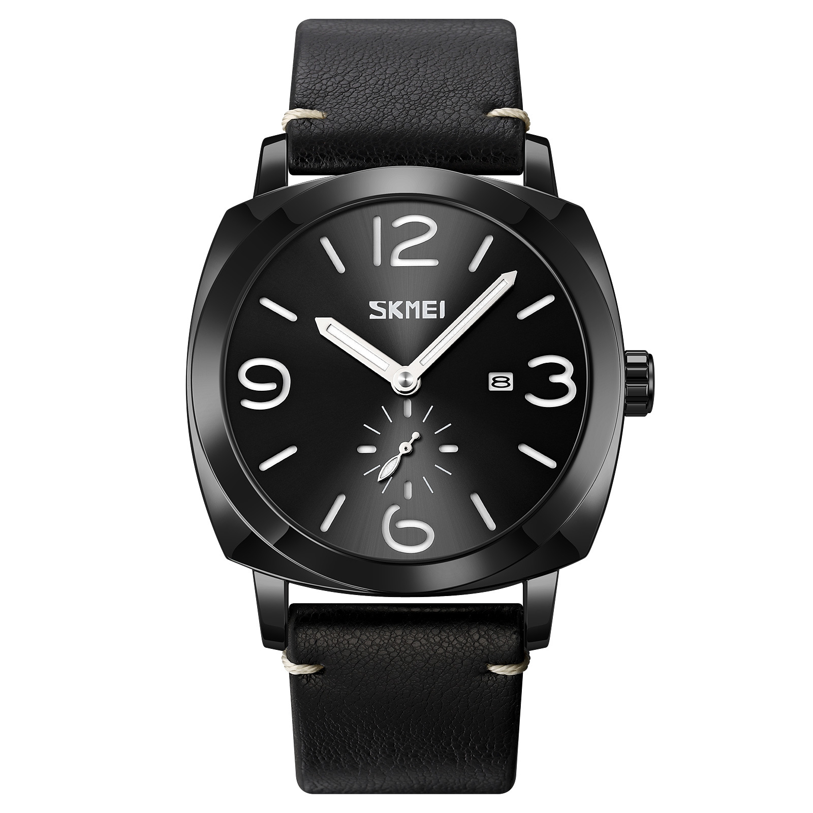 Momento de belleza masculina retro relojes de cuarzo cuadrado calendario nocturna relojes impermeables transfronterizos para fábrica al por mayor