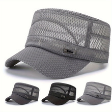 B 44088 Mesh Sunscreen Flat Top Men Cap ����͸����ɹƽ����ñ
