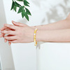 Yellow jewelry, bracelet from pearl, fashionable round beads suitable for men and women, wholesale