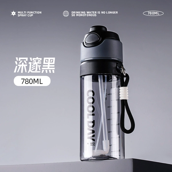 Removable straw, black spray, three dimensional small sticker, 780 ml, 3D, 5 pieces