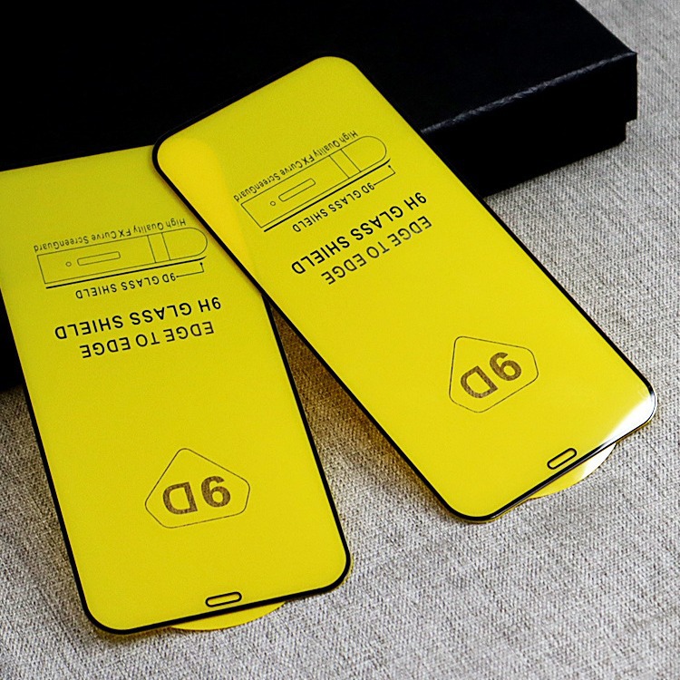 Impresión de seda 9D para iPhone15Promax película templada Apple 16pm película protectora para teléfono móvil 13 pantalla completa HD 12