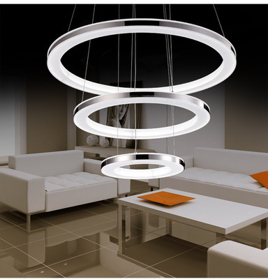 Casual Modern Chandelier led Dining Room Lamp Office Lamps Fashionable Stylish Custom Ring Living Room Chandelier