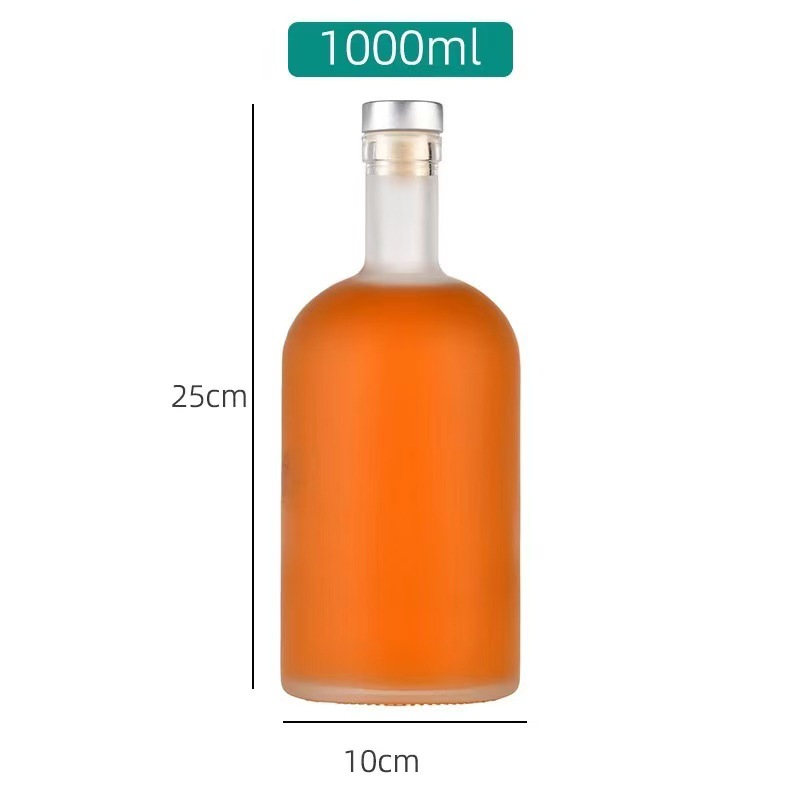 Botella vacía de vodka botella vacía de vino de fruta corporativa privada personalizada botella de vidrio blanco cristalino especial para banquete soporte personalizado