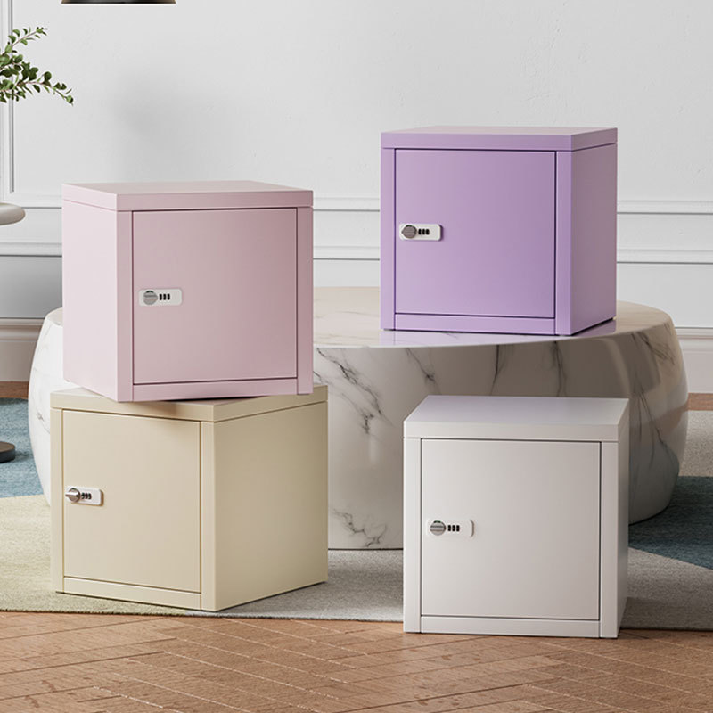 小型密码箱保险柜家用带锁收纳储物盒桌面学生储物柜防盗小方柜