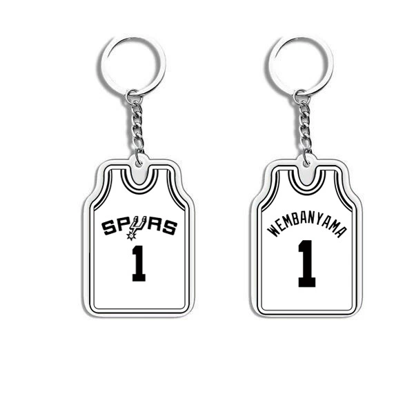 П pendant из акрилового джерси, мини униформа подвеска, 4.6×3.2 см, акрил + металл