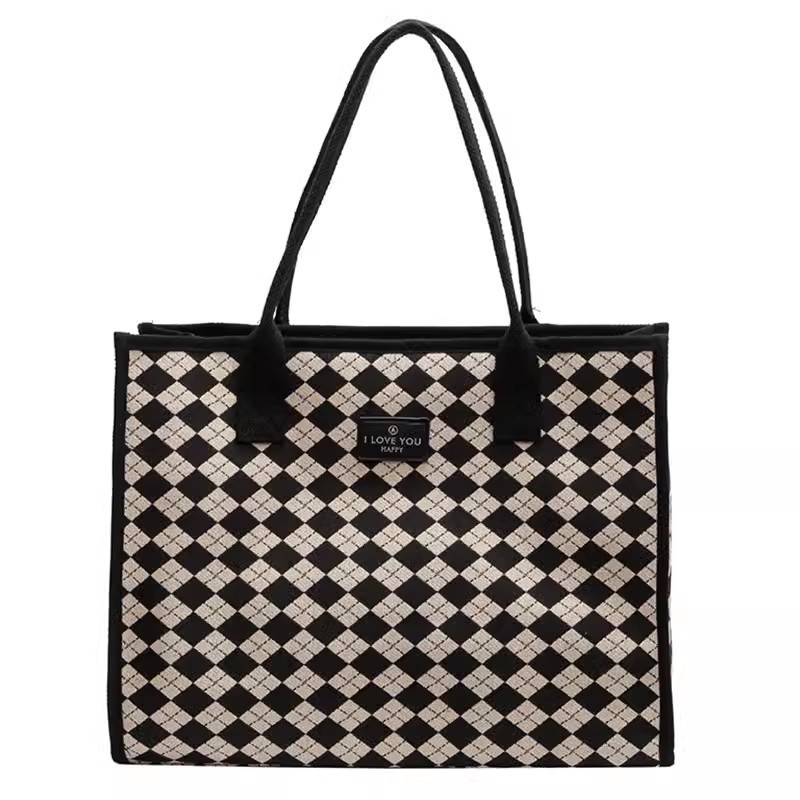 Bolso de lona casual, bolso de mano de mujer, bolso de hombro de gran capacidad, bolso de mano para estudiantes de clase.