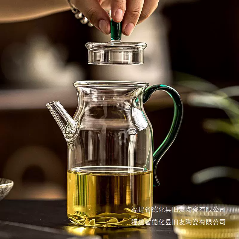 Glass explosion-proof teapot, filter, tea set, increased thickness