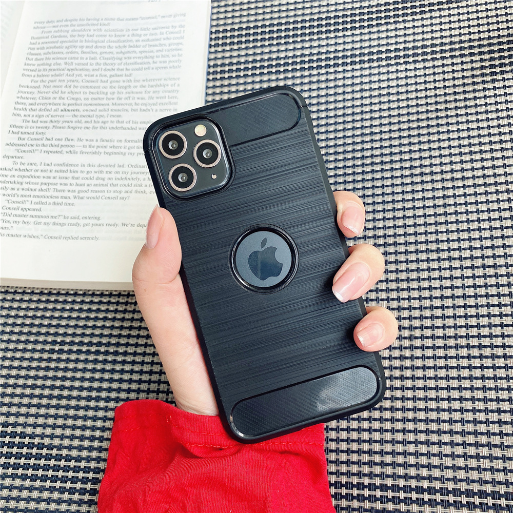 拉丝碳纤维软壳适用传音SMARTHD2021/X612/A14PLUS/A35手机壳轻薄