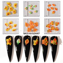 跨境爆款美甲秋季五瓣手工花饰品树脂小清新花瓣指甲配件批发