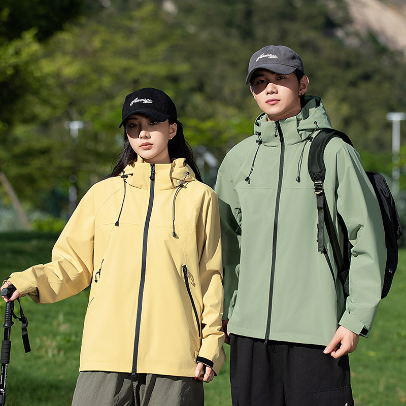 봄과 가을 스톰 수트 커플 캐주얼 재킷 하이 퀄리티 유행 패션 분리 가능한 모자 야외 플러스 사이즈 윈드 브레이커