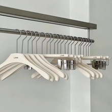 韩版实木质奶白色儿童衣架防滑无痕服装店衣服架挂女装衣撑裤架子