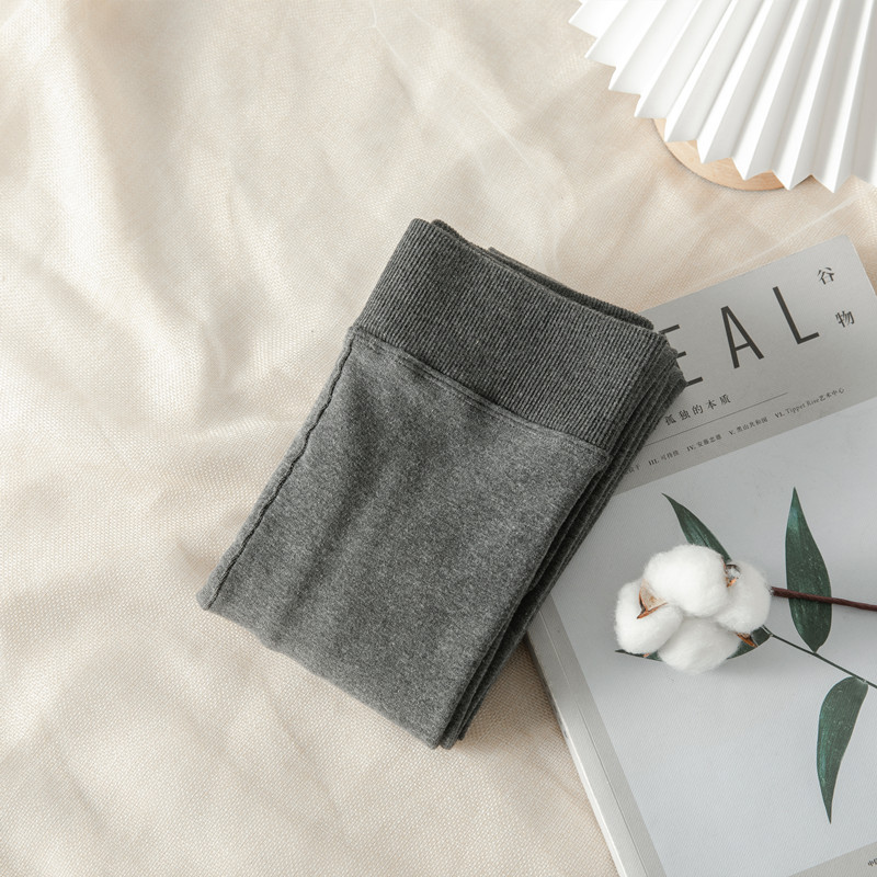 Leggings mujeres 5 nuevas medias grises de otoño y invierno más vello negro superior