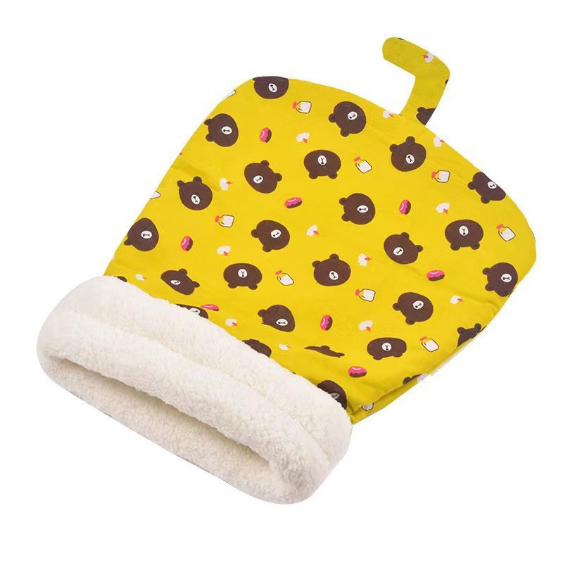 Nido de gato de mascota cachemira de cordero otoño invierno cálido gato bolsa de dormir perforación cerrada gato de seguridad invierno gato algodón nido