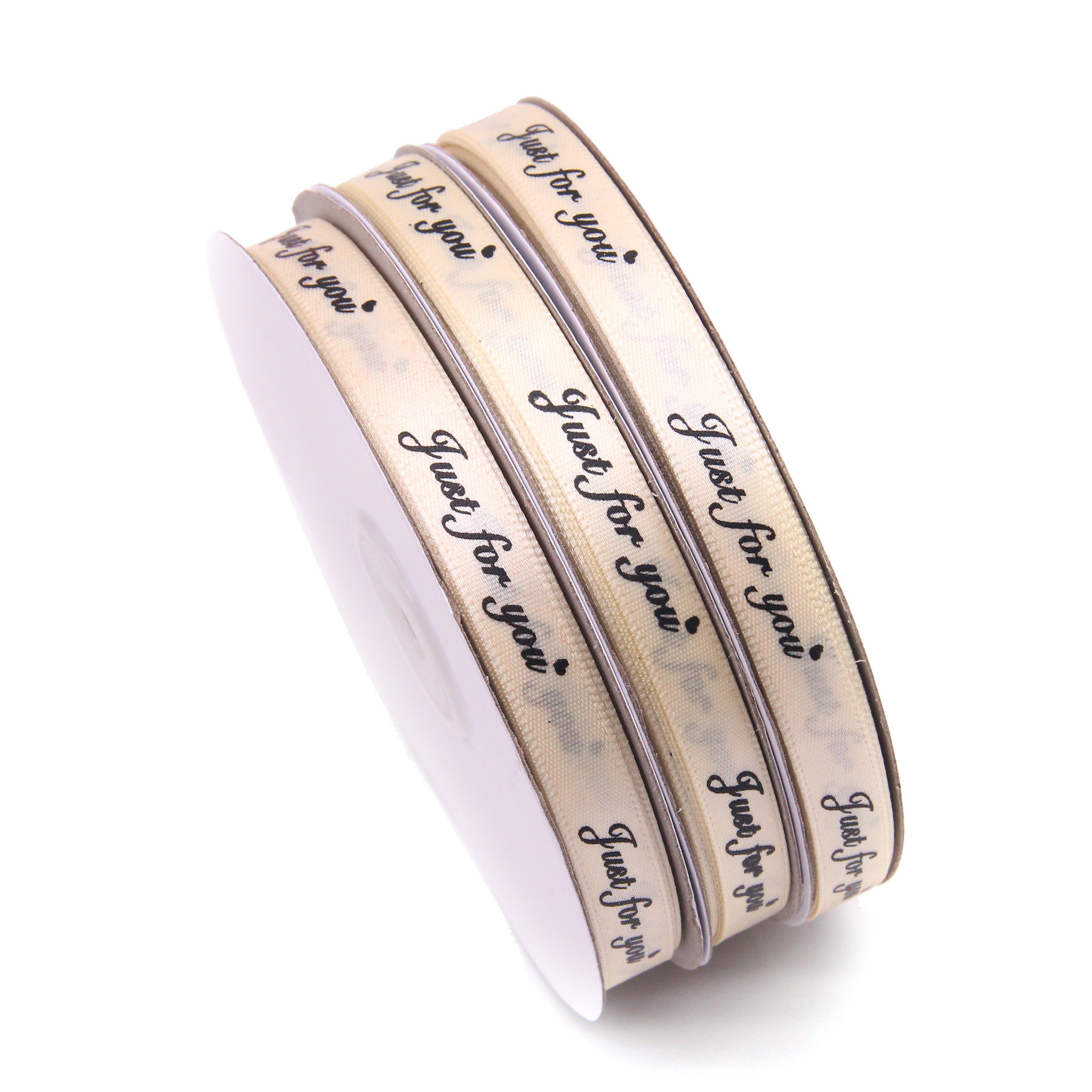 En stock 1cm solo para usted impresión cinta de poliéster regalo DIY embalaje inglés carta cinta streamer