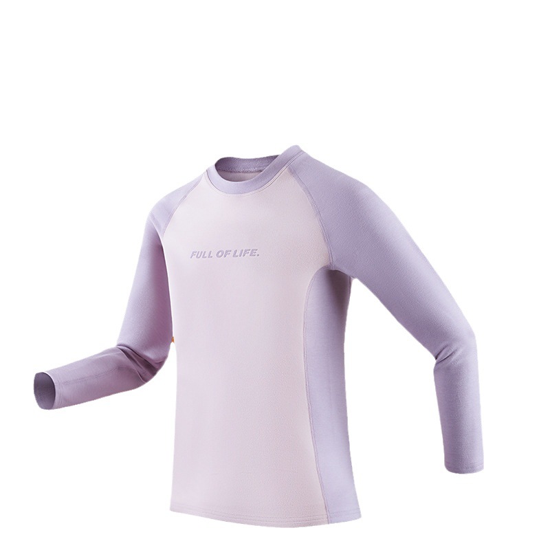 Ropa de Otoño de la muchacha pantalones largos de las mujeres de piedra volcánica calefacción fibra ropa interior térmica medio y grande niños estudiantes de secundaria traje
