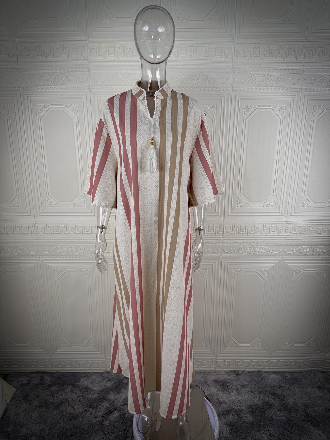 Cross-border Middle Eastern Muslim Clothing, Summer Fashion Casual Dress, Vacation Wear, Dubai Women's Robe, Abaya_ecoleips.com