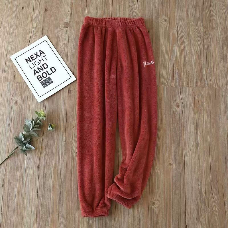 Двусторонние бархатные зимние брюки, теплые, one size (80–145 фунтов), без карманов