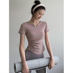 Sports Short Sleeve Women's Running Quick Dry T-Shirt Tight Top Slimming Fitness Professional Yoga Top