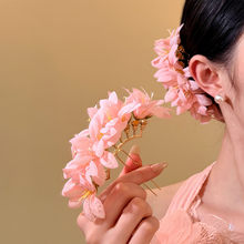 新款复古氛围感超仙花朵发簪女超仙海边度假风头饰新中式国风发钗
