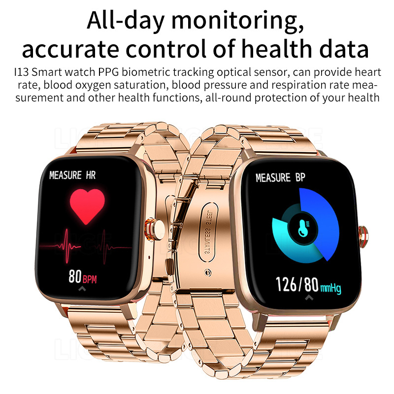 Unisex Smartwatch mit Schlaf- und Herzfrequenzüberwachung, wasserdichtes, schlankes Armband für Laufen, Business, Luxus/Sport-Stil_voghion.com