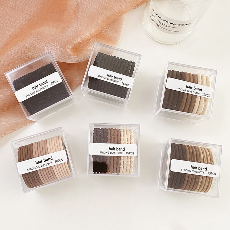 No apretado el pelo de alta elástica de goma duradera cuerda de pelo de la cola de caballo femenina tocado Corea del Sur ins simple banda de pelo cuerda de pelo