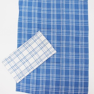Cross-border wholesale foreign trade for thick absorbent square stripe printing cotton tea towel tea cloth manufacturers straight hair