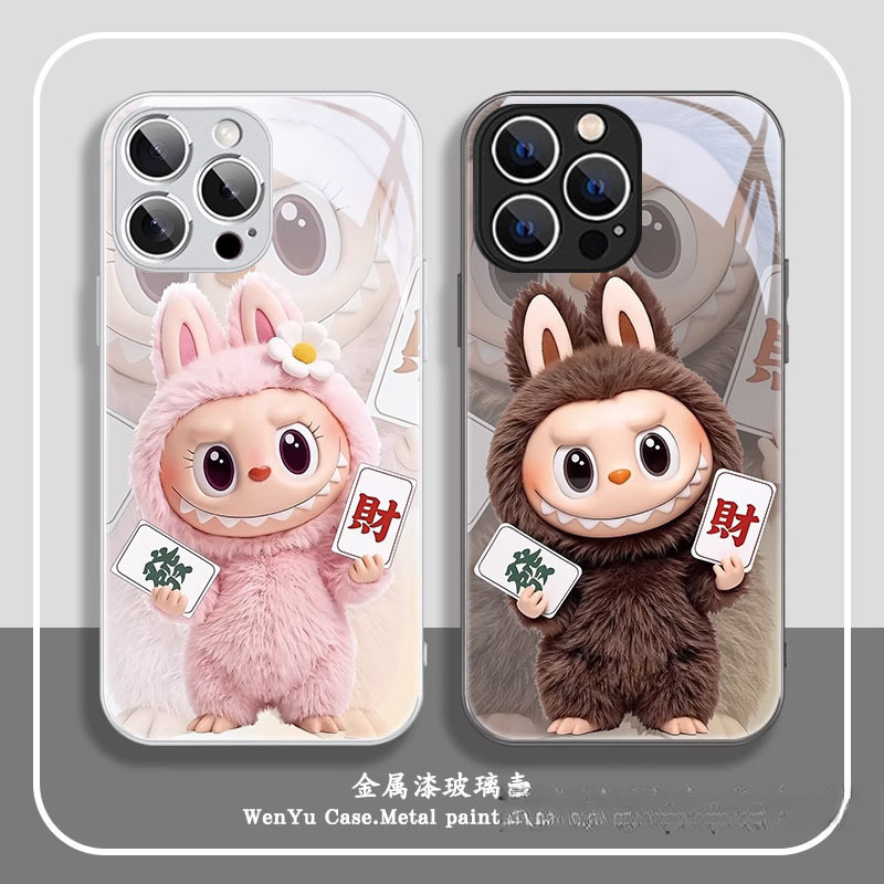 发财苹果手机壳情侣新款拉布布玩偶|undefined