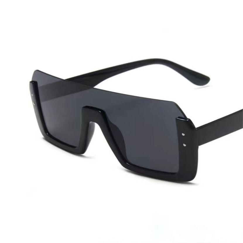 Nuovi occhiali da sole da uomo con mezza montatura, alla moda, multicolore, con montatura quadrata integrata e montatura grande._voghion.com