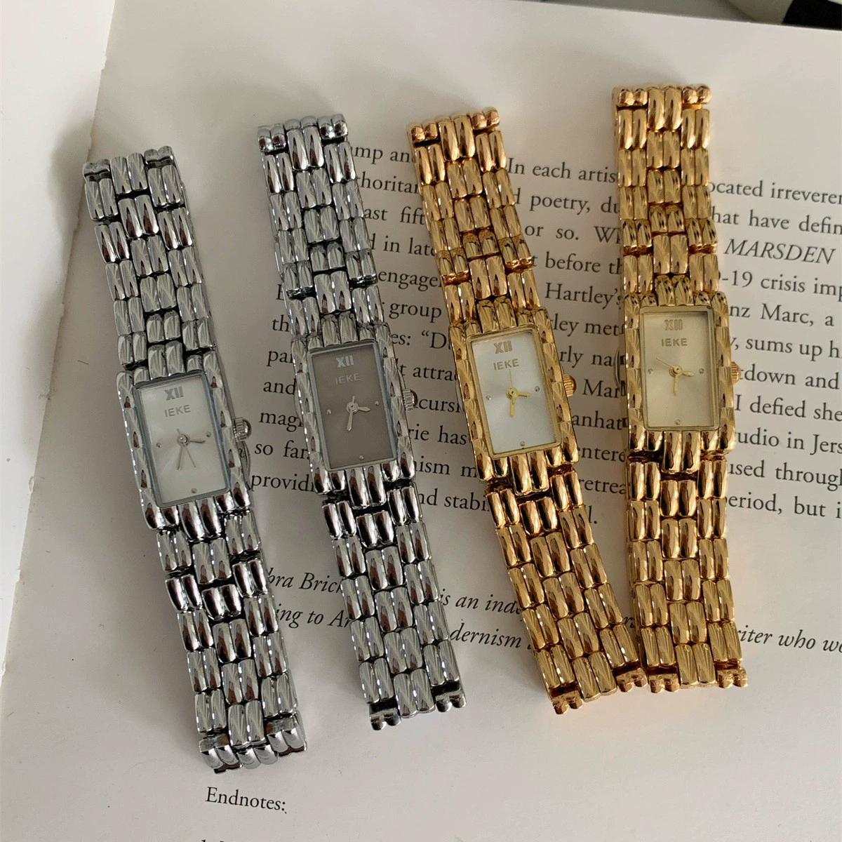 Bracelet Watch Universal Rectangular Small Dial, Women's Light-Luxury Metal Band
