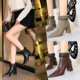 5223-1 European and American sexy nightclub thin thick heel high heel pointed braided collar side zipper short boots female boots