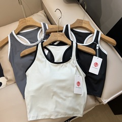 Lulu dolphinストライプヨガ工字ベスト夏の新型インナーカジュアルで痩せやすいランニングベスト
