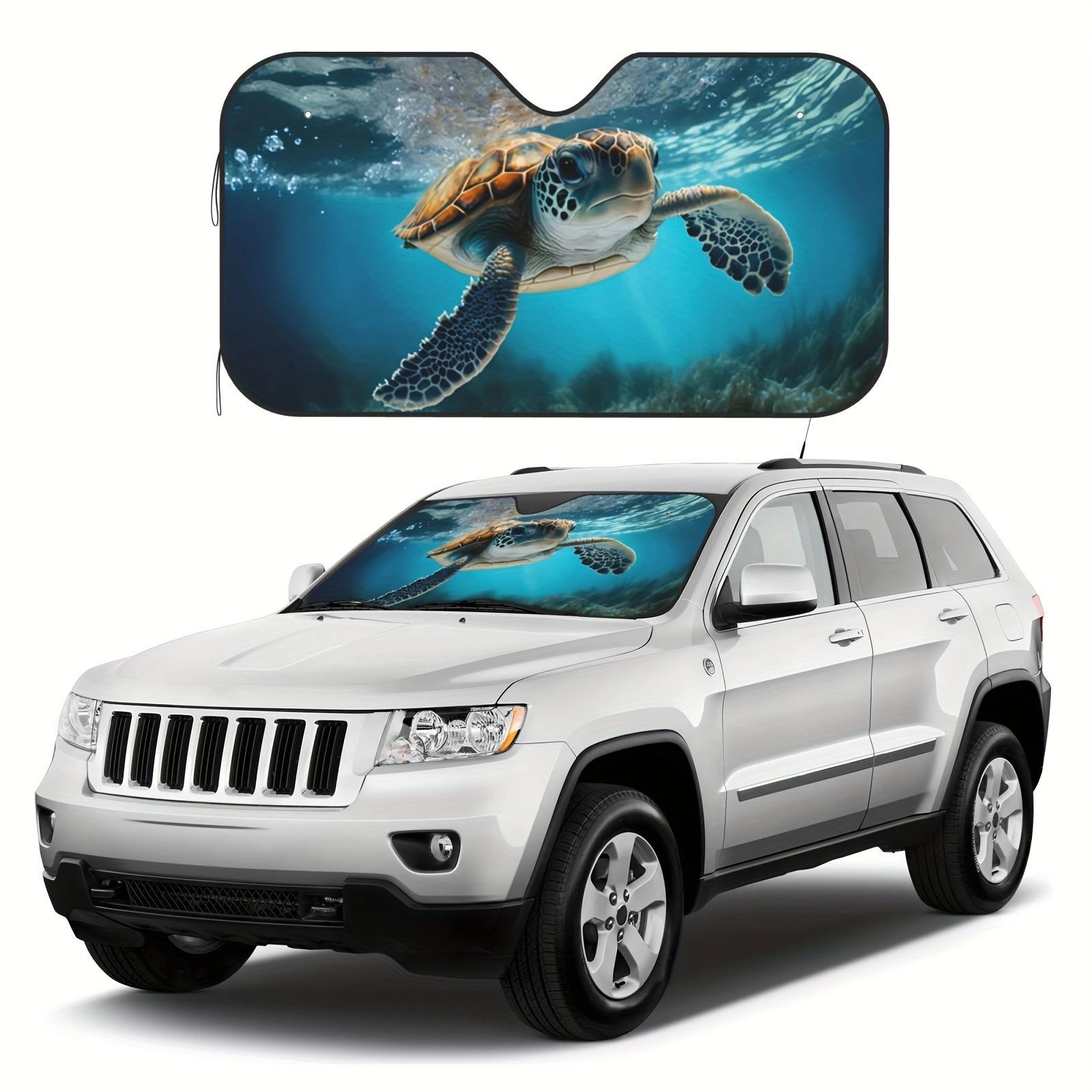 Cross-Border Hot-Selling Front Windshield Heat-Insulating Sunshade Car Universal Aluminum Foil Sunshade Easy to Install and Store