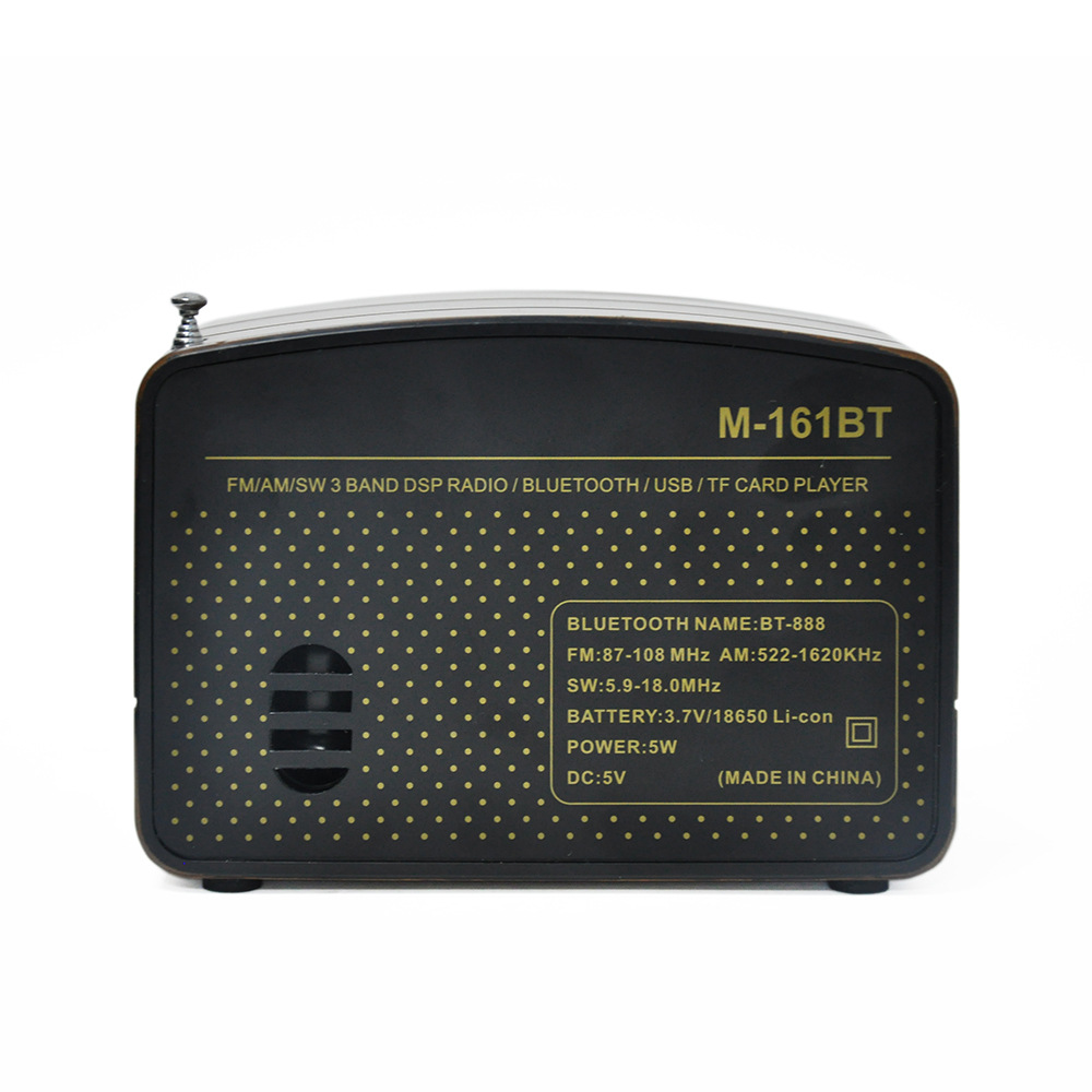 Altavoz retro Bluetooth portátil MIER, recargable con tarjeta y radio, entrega por unidad, al por mayor