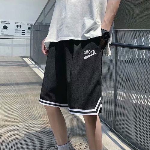 Athletic Loose-Fit 5-Pocket Basketball Shorts for Men - Summer Ice Silk Thin Version Trendy Brand Casual Mid-Johns