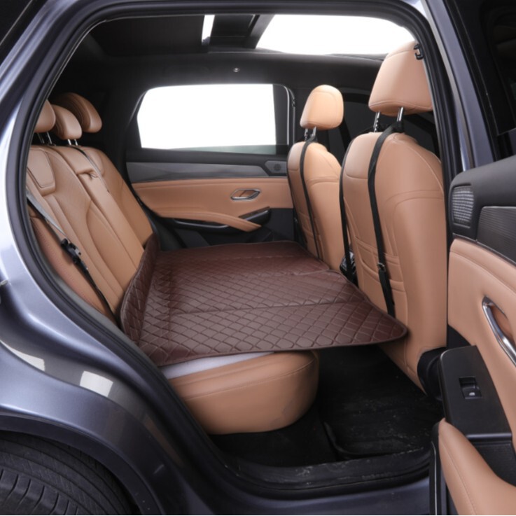 Car Rear Seat Sleeping Pad, Universal Cushion for Suv, Sedan, and Rv, Portable Travel Camping Leather Car Mattress