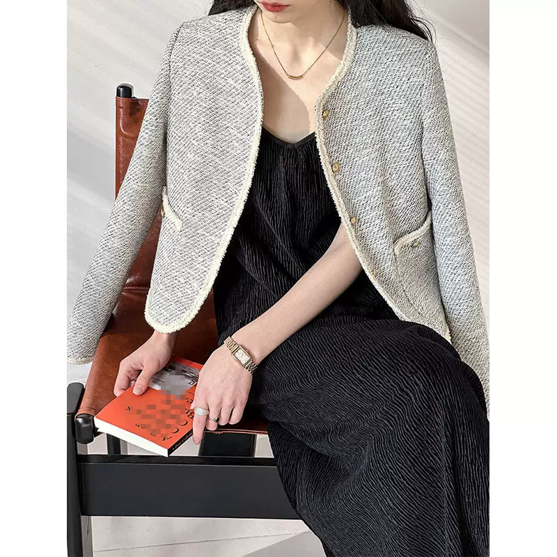 橘芷短款小香风外套秋季新款法式高级感洋气名媛韩系上衣8570