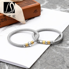 跨境时尚百搭创意不锈钢弹簧链 个性流行ins小众手链男士饰品批发