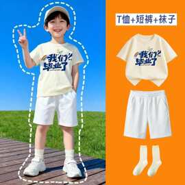 百褶裙套装三件套学生纯棉多巴胺T恤定制短袖毕业照班服活动演出