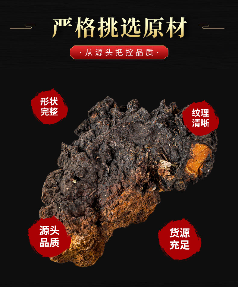 Chaga Mushroom Powder (Inonotus obliquus) — Wild Northeast Birch Chaga, 500g overview