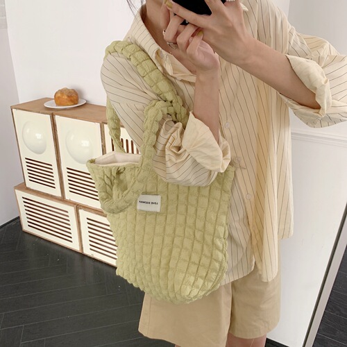 2755 Japanese style cloud bubble flower shoulder bag vest bag female student simple handbag canvas bag