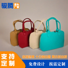 迷你手拿贝壳毛毡包便携化妆包拉链毛毡手机包可印logo毛毡手提袋