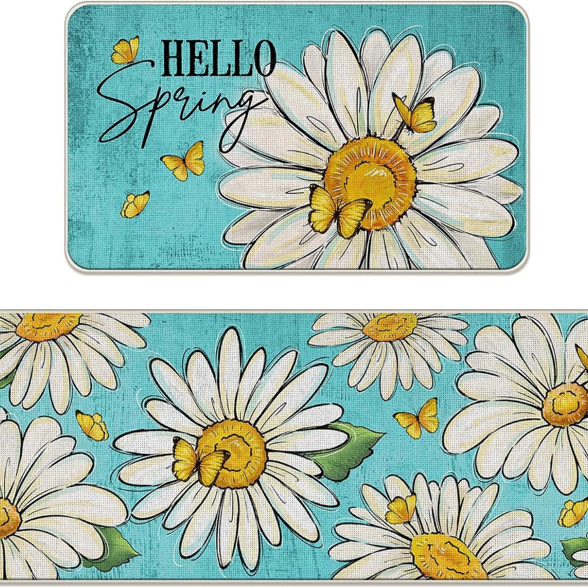 2024 Amazonas primavera y verano flor decoración de cocina girasol flor pequeña alfombra fresca alfombra absorbente del lavabo